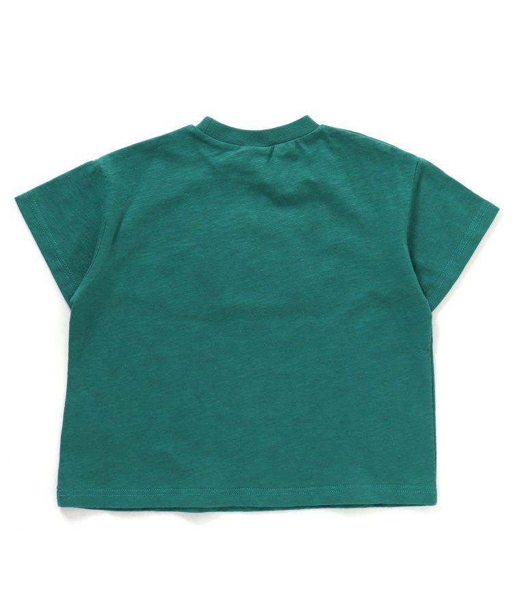 日本 BREEZE - 彩色標語短袖上衣-寶石藍