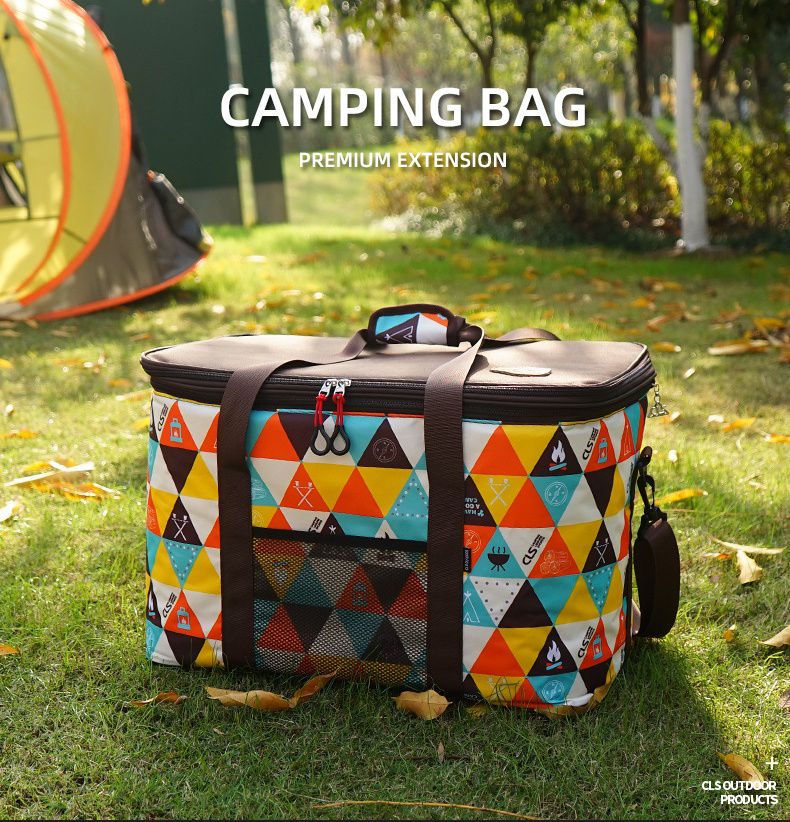 CLS - 大容量露營收納包/手提包-咖啡色 (50x32x40cm)