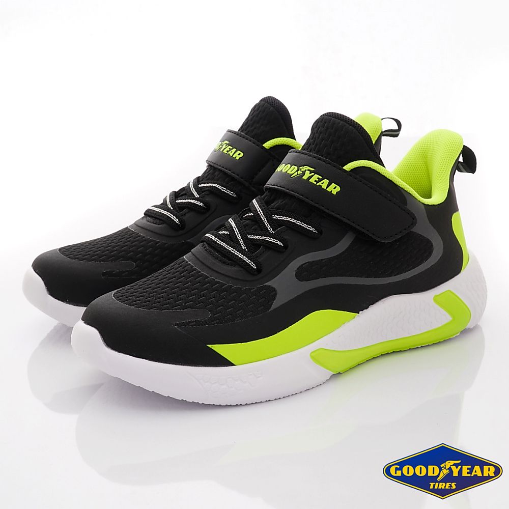GOODYEAR - 固特異輕量慢跑童鞋(中大童段)-運動鞋-黑黃