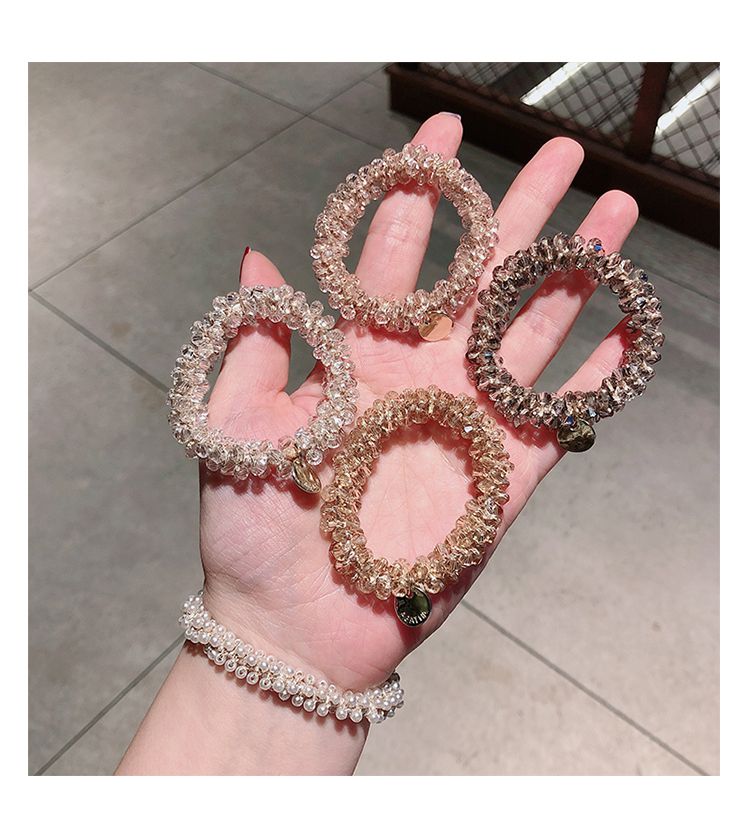 珍珠水晶兩用手鏈/髮圈-珍珠-白色