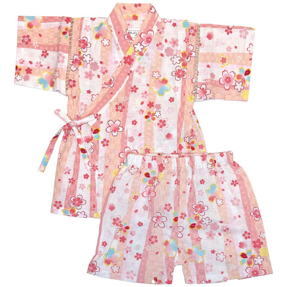 兩件式甚平-粉色