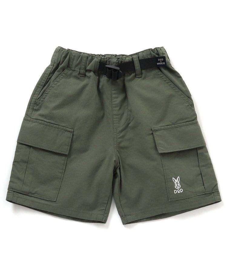 日本 BREEZE - 聯名款 口袋工裝風帥氣4分短褲-撞色-橘藍系