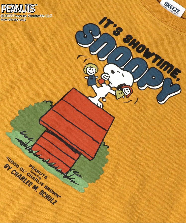 日本 BREEZE - 聯名款 史努比印花長袖上衣-黃