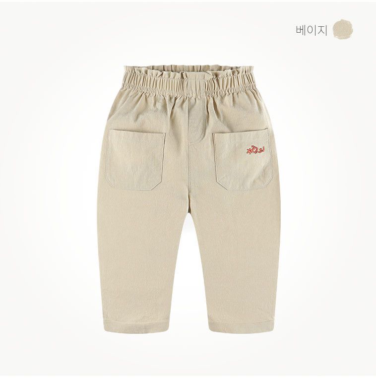 韓國 milk mile - 純色鬆緊腰休閒長褲-薄荷綠