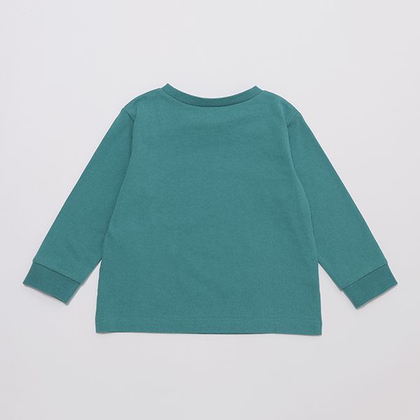 日本 petit main - TOMICA聯名薄長袖上衣-雙層觀光巴士-綠