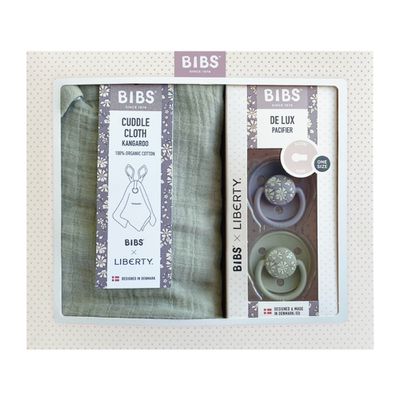 丹麥BIBS - BIBSxLiberty安撫寶寶禮盒組-Capel灰綠