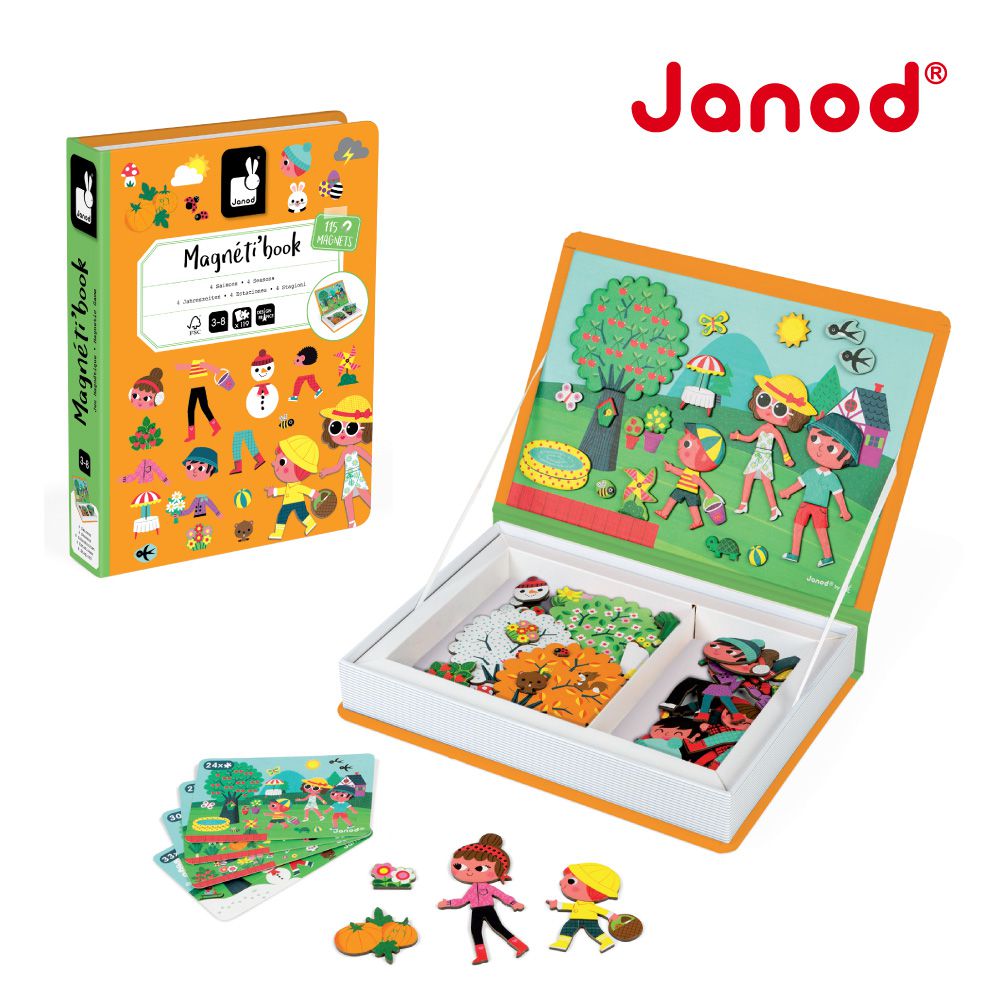 法國Janod - 【熱賣】磁鐵遊戲書-四季