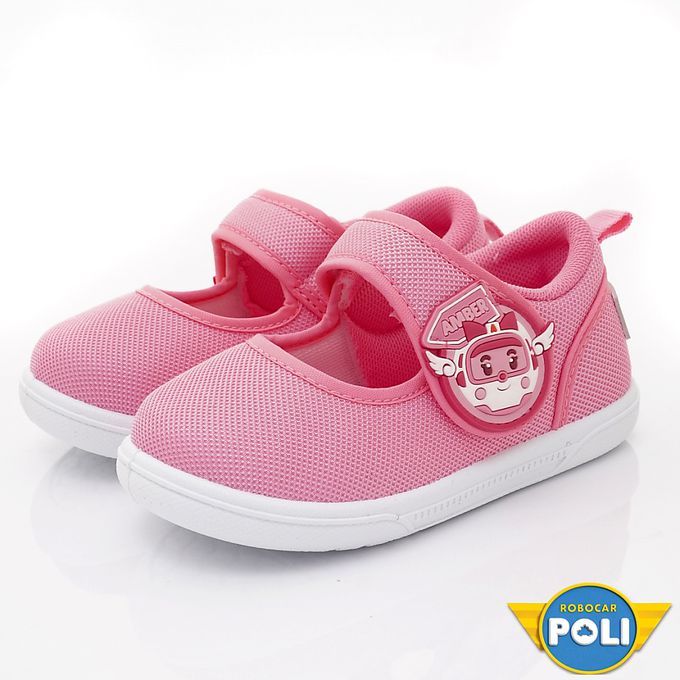 台灣製POLI休閒室內鞋-POKP10513粉(中小童)-室內休閒鞋-粉