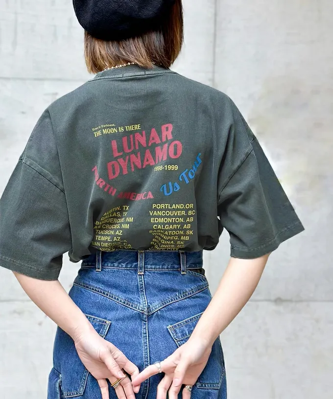 日本 Classical Elf - 100%棉美式復古印花T恤-粉紅