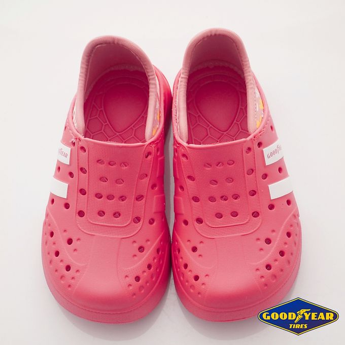 GOODYEAR - 台灣製GOODYEAR後踩水陸洞洞鞋(中小童段)-休閒鞋-桃