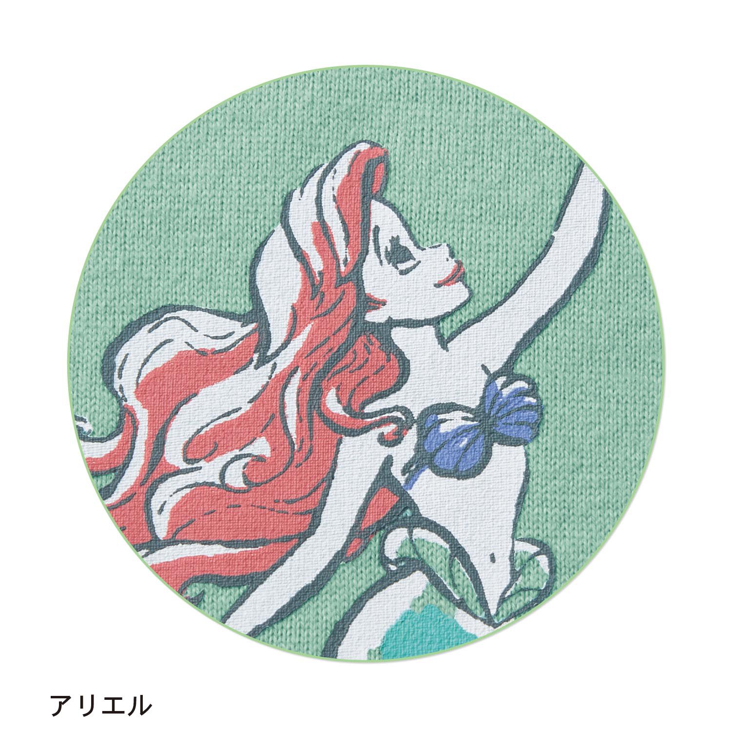 日本千趣會 - 迪士尼波浪衣襬長T-小美人魚-薄荷白