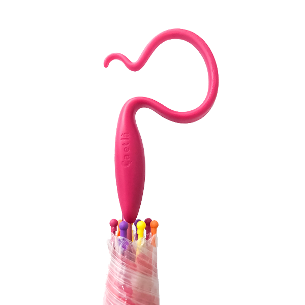 日本Caetla - Evereon 可替換式環保輕量傘-糖果條紋-糖果粉