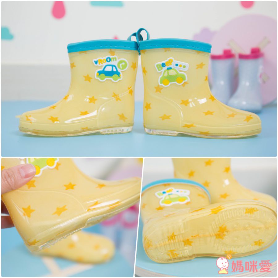 akachan honpo - 雨鞋-汽車-藍色