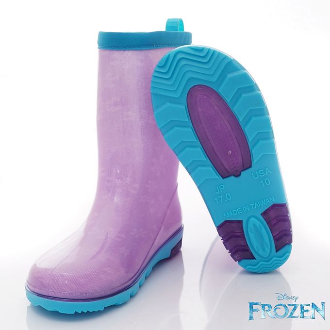 台灣製冰雪奇緣長筒雨鞋(中大童段)-雨鞋-紫