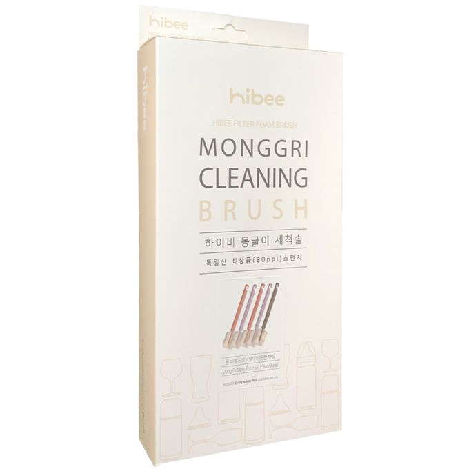 正韓 hibee - 極柔細水壺/杯子/保溫瓶/奶瓶 萬用海綿刷(5入組)_棉花糖款-HFB004