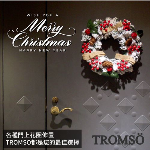 芬蘭聖誕花圈-B08白雪紛飛松果花圈 (35cm)