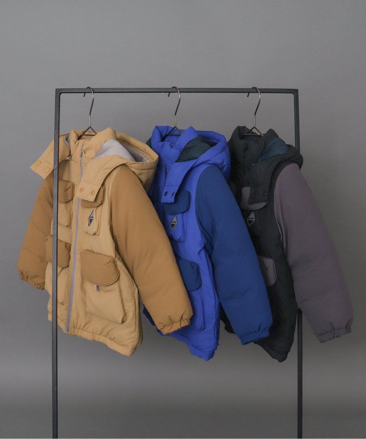 日本 BREEZE - 多口袋頂級保暖鋪棉連帽外套-卡其