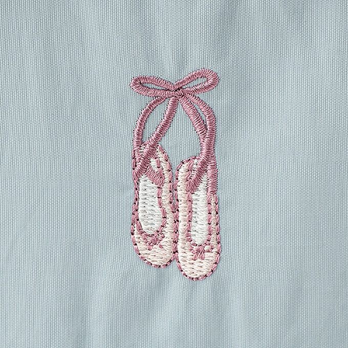日本 petit main - 夢幻荷葉邊刺繡後背包／書包-靛藍-F (30x20x10cm)