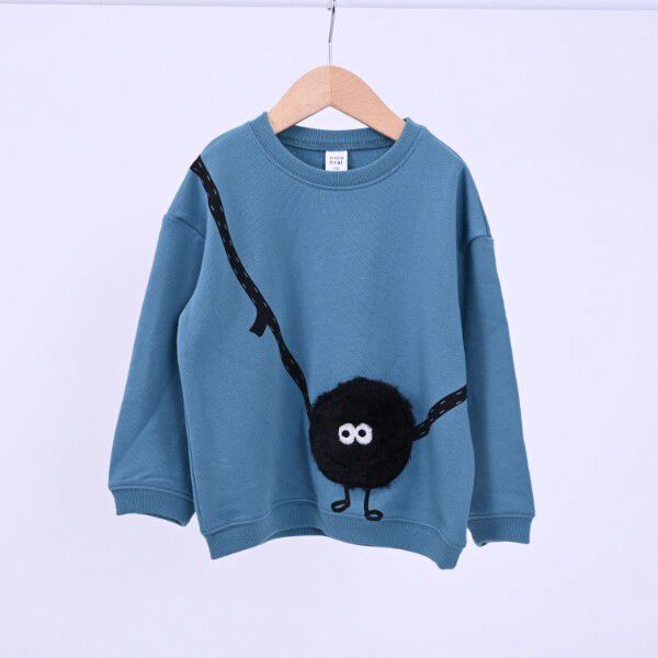 日本 Baby Room - 裏毛小妖精口袋長袖上衣-豆沙紅