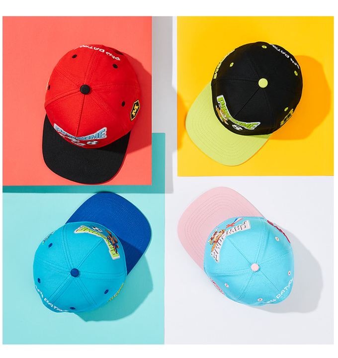 汪汪隊兒童防曬遮陽帽-卡通人物-小礫-黑+綠