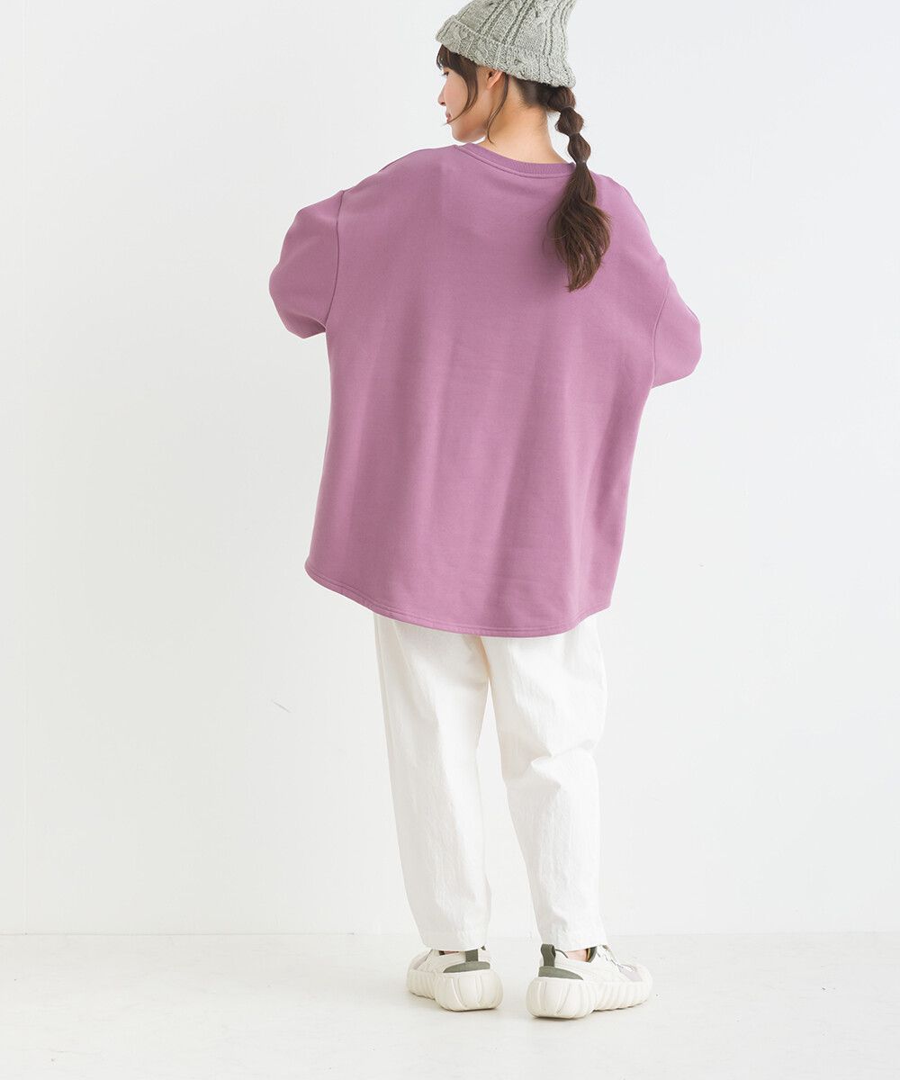 日本女裝代購 - 裏起毛典雅束口袖長袖上衣-象牙