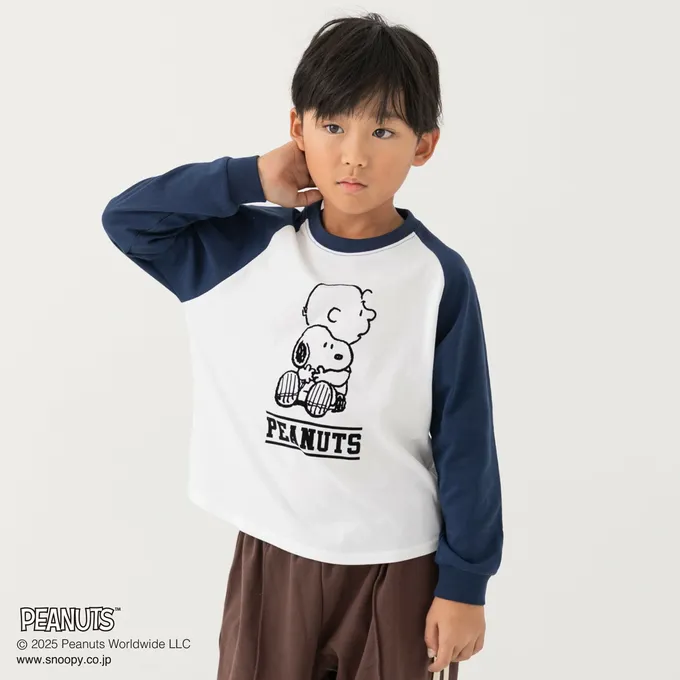 日本 Chil2 - 限定聯名 縮口印花長袖上衣-卡通人物SNOOPY-玩玩具-白