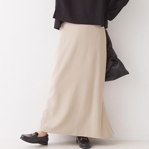 日本 OMNES - 法式優雅魚尾長裙-氣質米