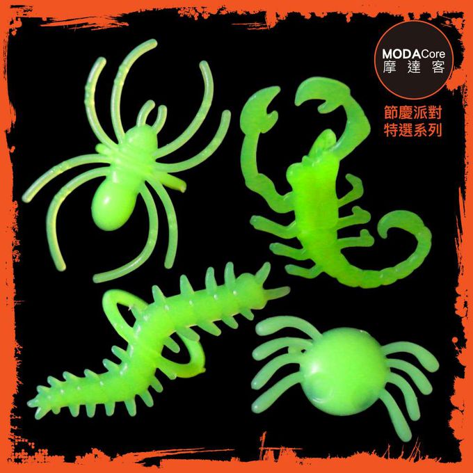 MODACore 摩達客 - 摩達客★萬聖派對裝扮★夜光蜘蛛戒指14入