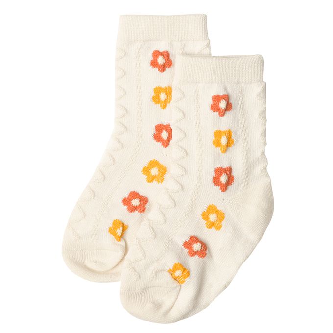 akachan honpo - 中筒襪5雙組-小花 (9~14cm)