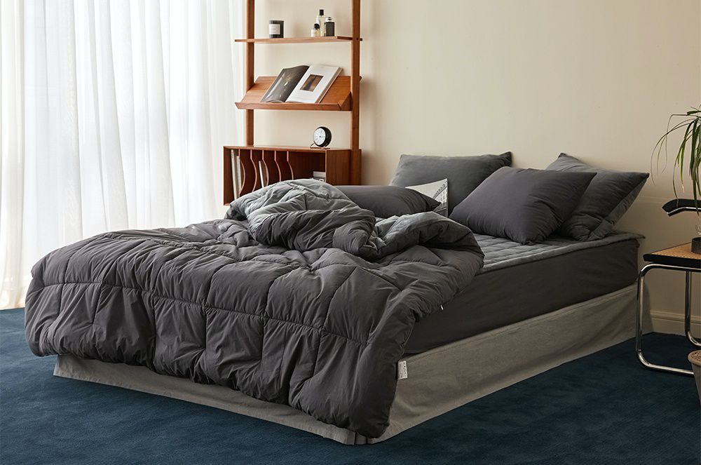 韓國 Maatila - 可水洗刷毛高密度60支棉棉被-芝麻拿鐵