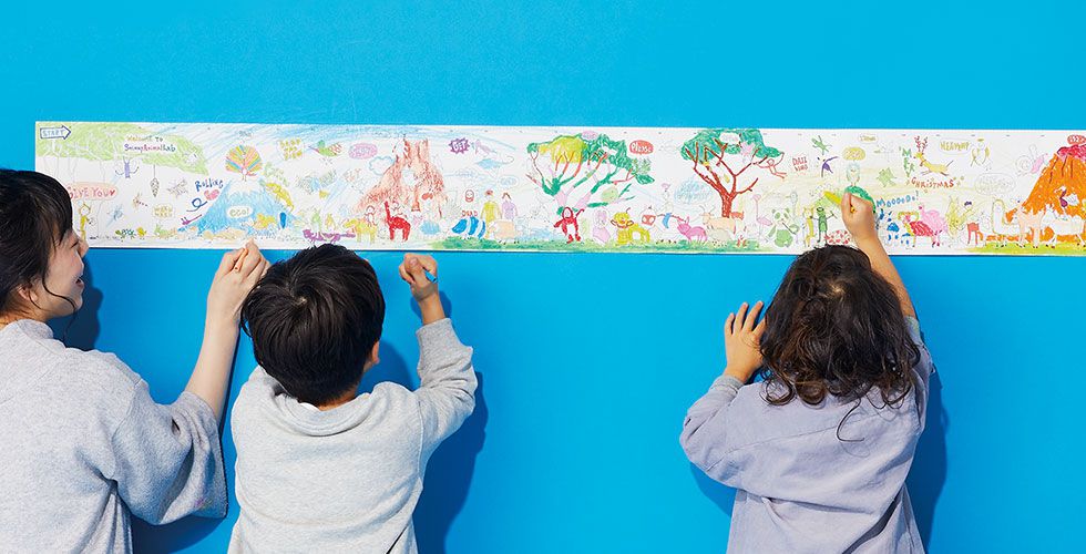 日本 NuRIE - 日本製 創意著色大型塗鴉紙(捲式)-TREE TREATS (18x228cm)