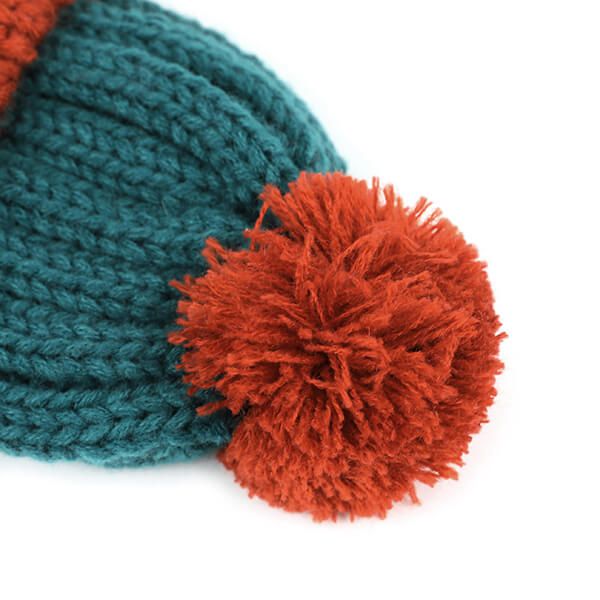 日本代購 - 麻花編織寵物帽/寵物頭套-酒紅 (M)