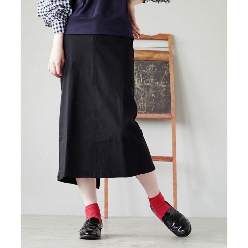 日本 zootie - Air系列 輕薄彈性修身鉛筆裙-簡約黑
