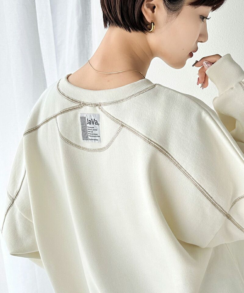 日本 Classical Elf - Java聯名 POLO刺繡拷克邊圓領大學T-深藍