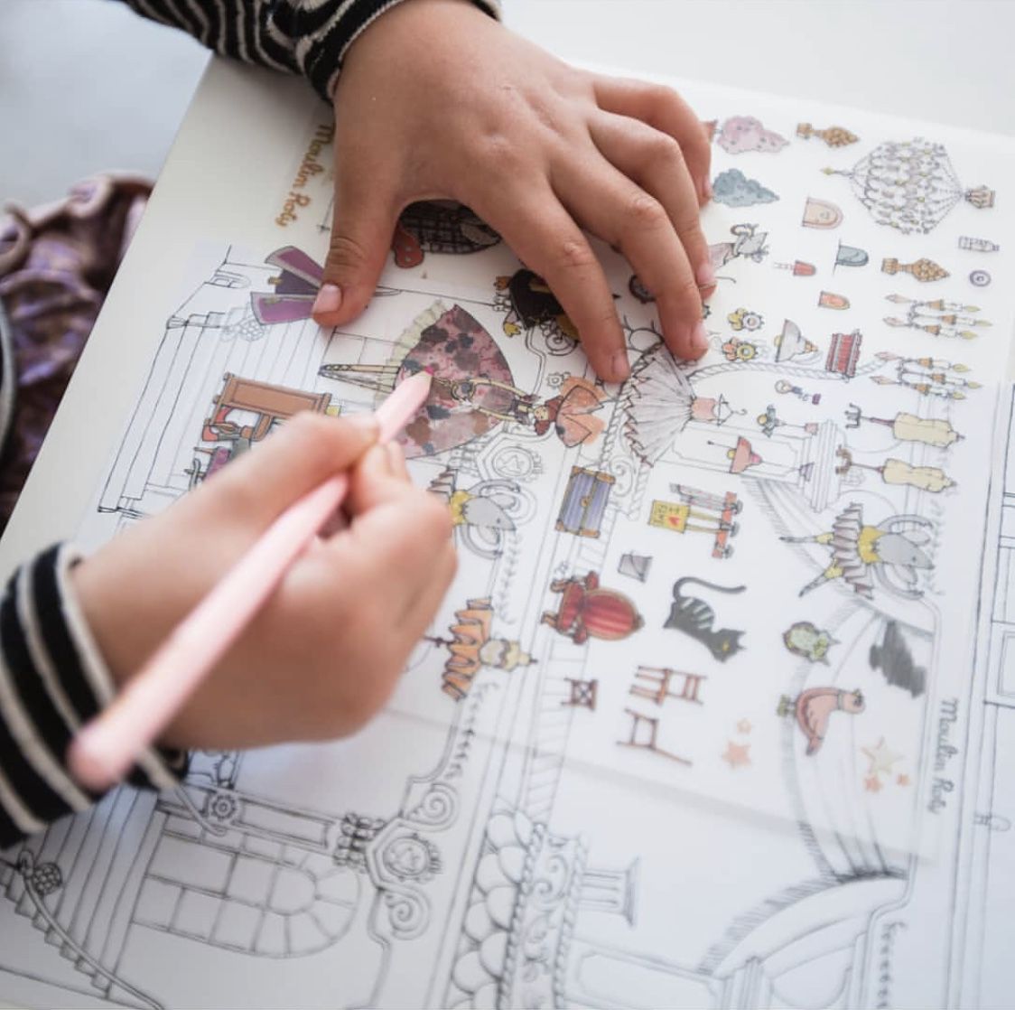 Moulin Roty - 塗鴉貼紙冊-魔法老鼠