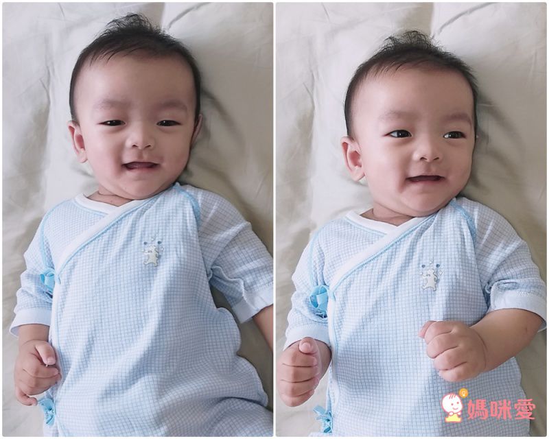 日本 Combi - mini系列-純棉紗布蝴蝶衣-白熊(粉紅格紋) (60-70)