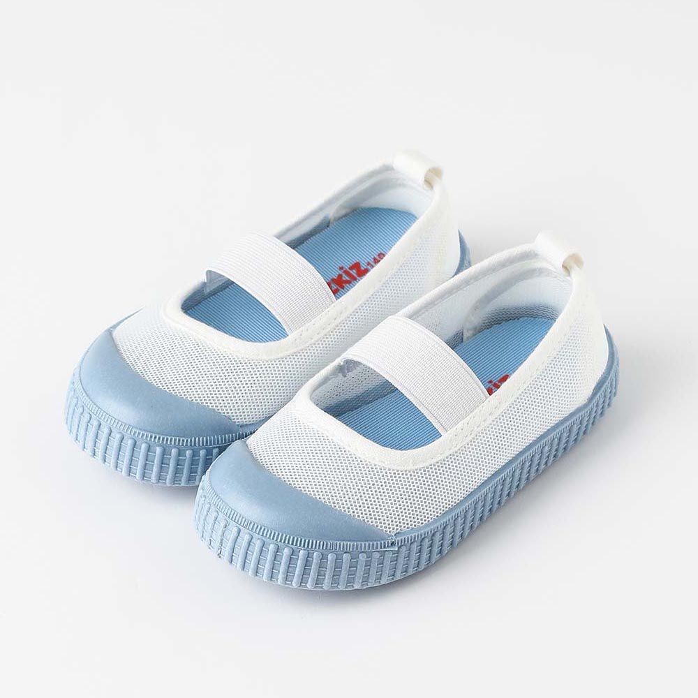 韓國 OZKIZ - 網眼透氣幼稚園室內鞋-天藍