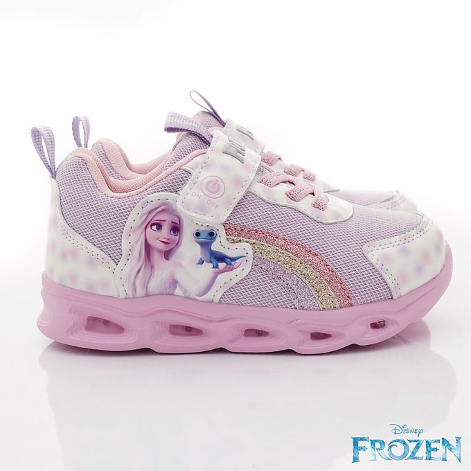 冰雪奇緣-冰雪電燈運動休閒鞋-FNKX25127紫(中小童)-電燈鞋-紫