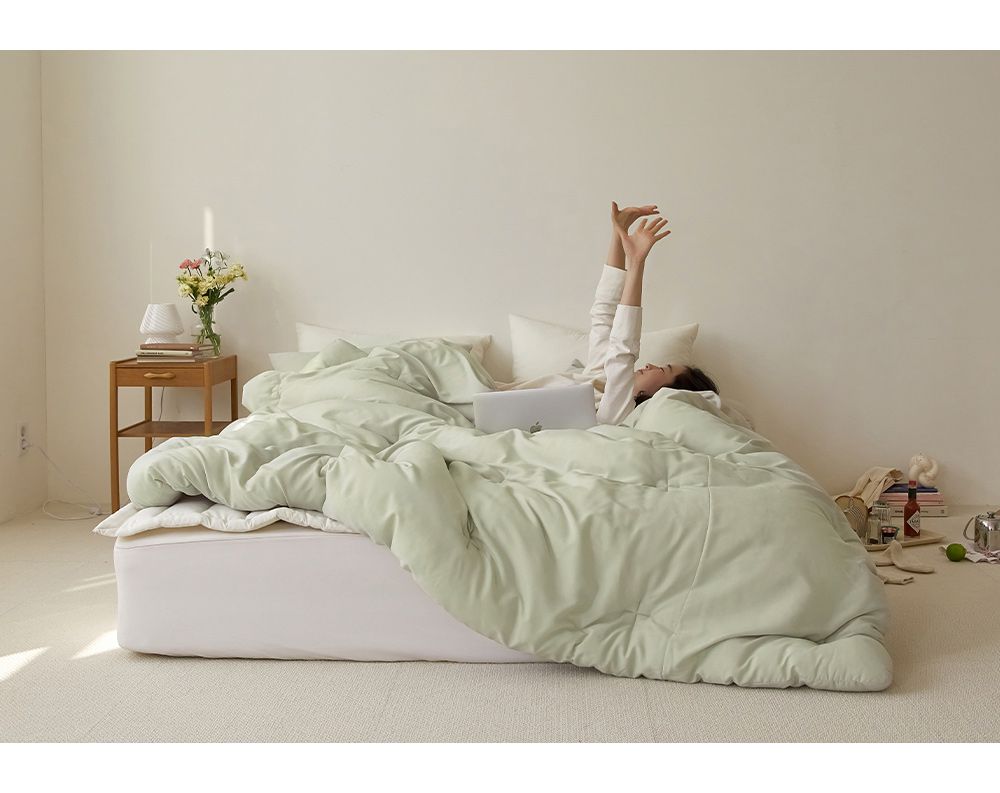 韓國 Maatila - 雲朵軟綿綿親膚四季被-抹茶拿鐵