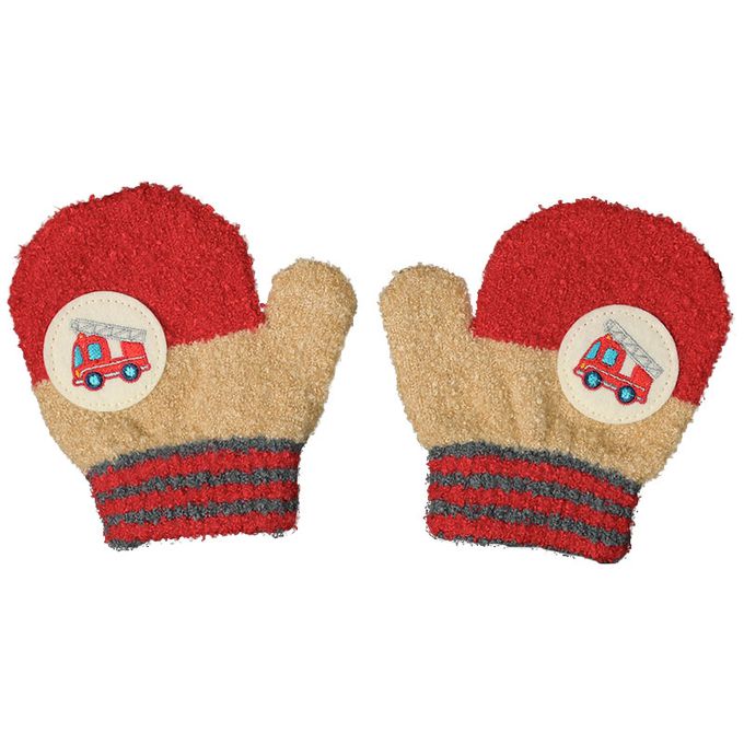 akachan honpo - 手套-消防車繡片-紅色 (100cm)
