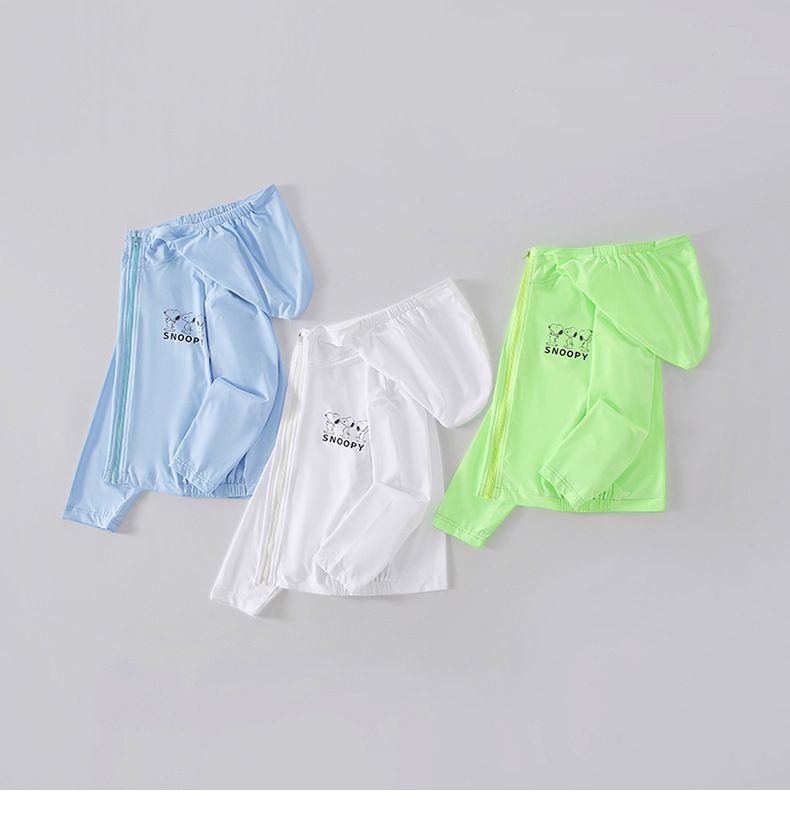 UPF50+卡通SNOOPY連帽防曬外套-SNOOPY家族-藍色