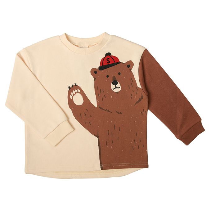 akachan honpo - 長袖休閒上衣-動物-象牙白色