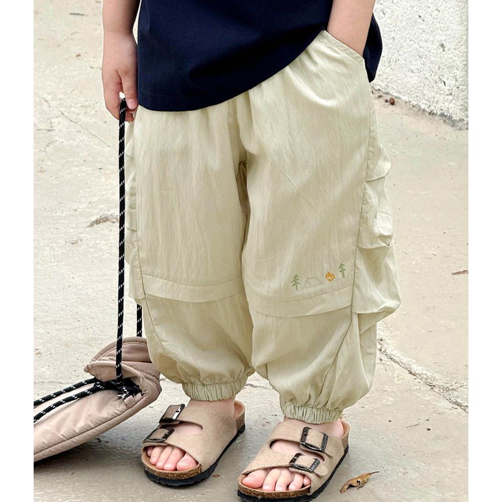 冰絲涼感吸溼快乾防蚊褲-森林露營-灰綠