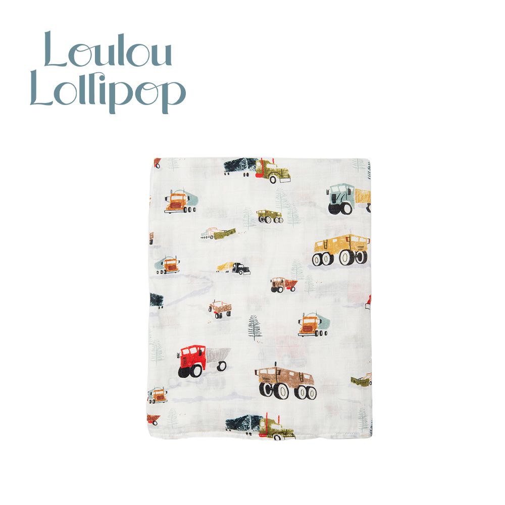 Loulou Lollipop - 竹纖維透氣包巾-主題款-卡車特攻隊 (120x120cm)