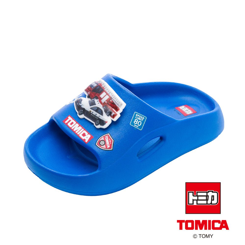 TOMICA 多美小汽車 童鞋 輕量拖鞋 TAKS57406-輕量好穿脫-藍-(小中童段)