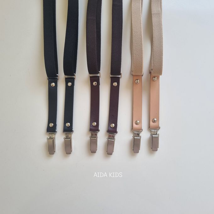 韓國 AIDA - 襯衫吊帶夾/背帶-黑