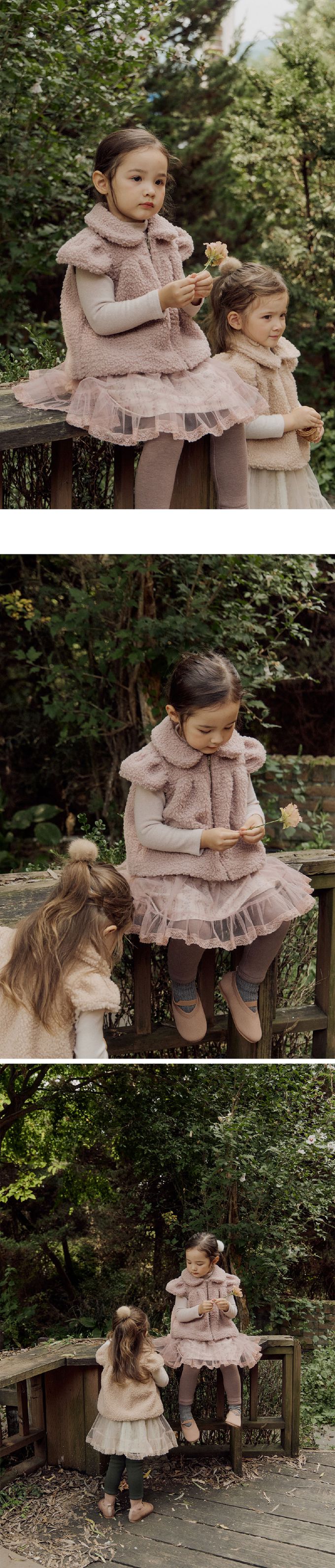 韓國 Puellaflo - 冬季必備！復古花印蕾絲裙內搭褲-玫瑰粉X咖