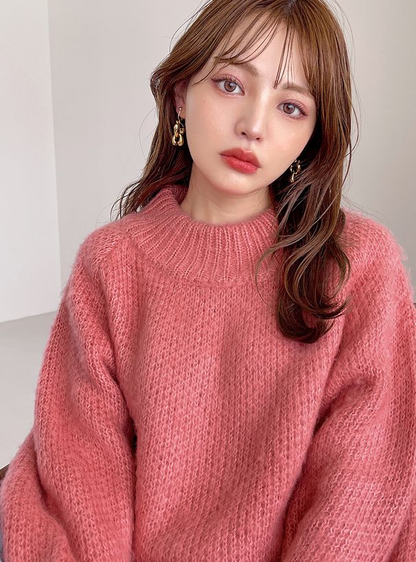 日本 GRL - 柔軟植絨編織毛衣-萊姆黃 (F)