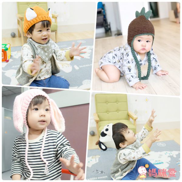 逗趣動物 Baby Talk造型手工編織帽 新生兒帽♡