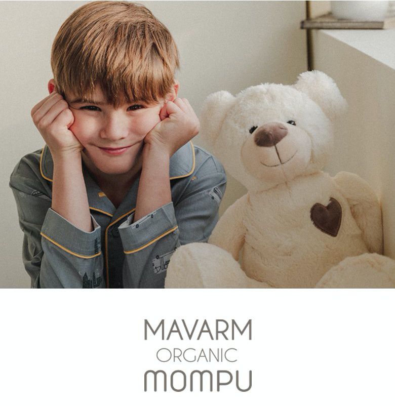 韓國 Mavarm Organic - 有機棉40支長袖寬鬆家居服-都市車車